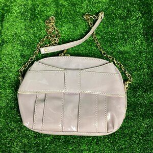 Zac Posen Patent Leather Lavender Crossbody Bag w/ Bow
